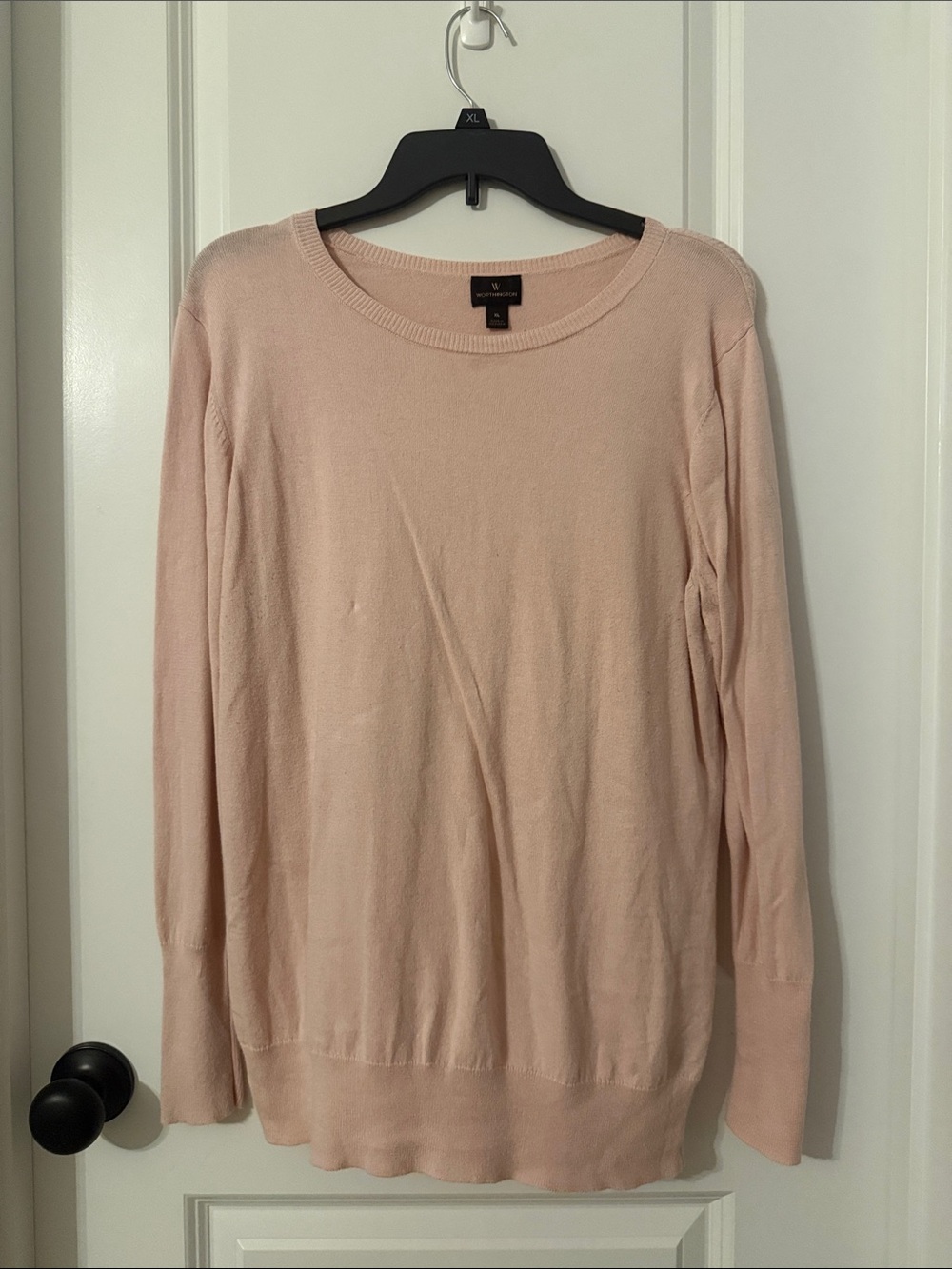 Worthington Soft Crewneck Sweater in Pale Blush